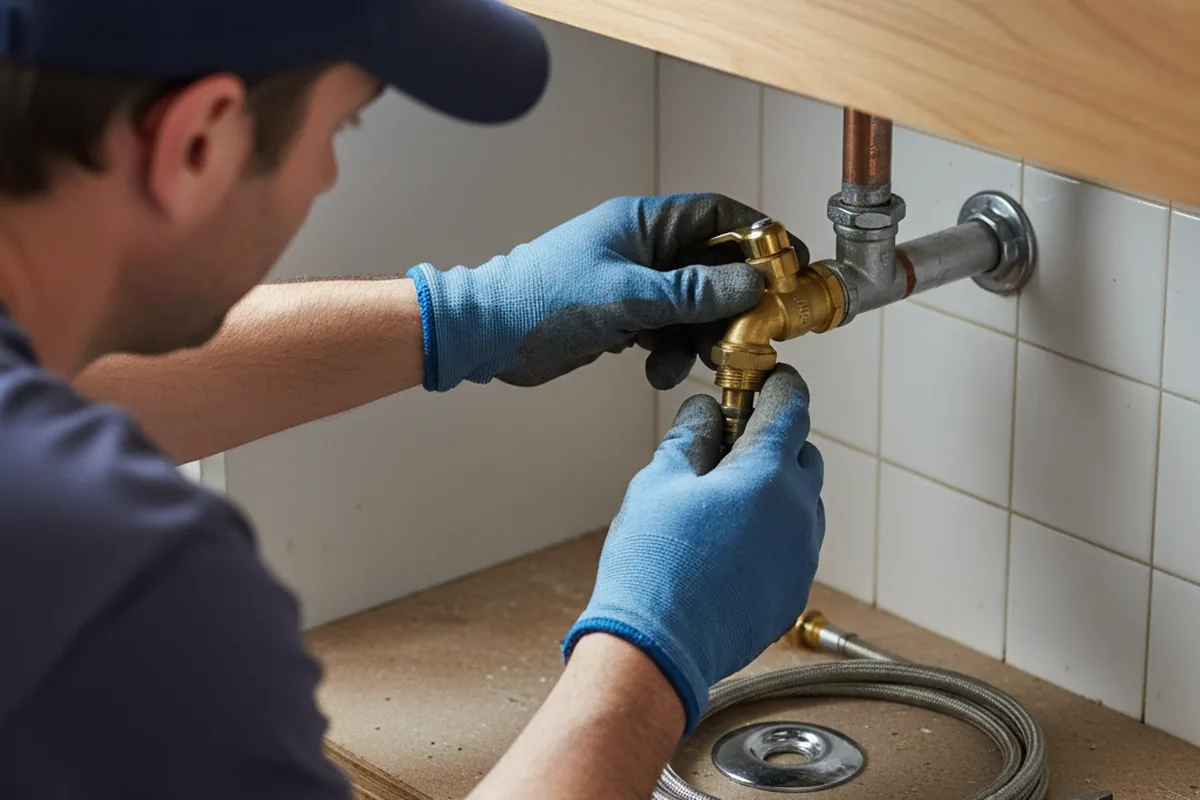 Shutoff valve and fitting work during Faucet and Fixture Repair in Brant